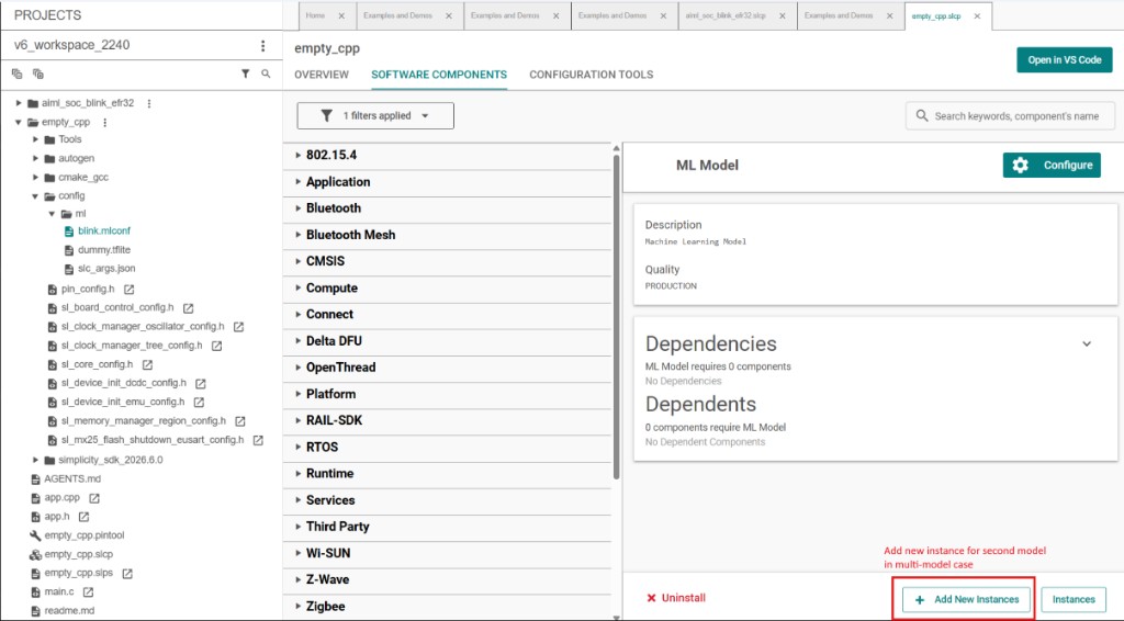 Add a second ML Model instance