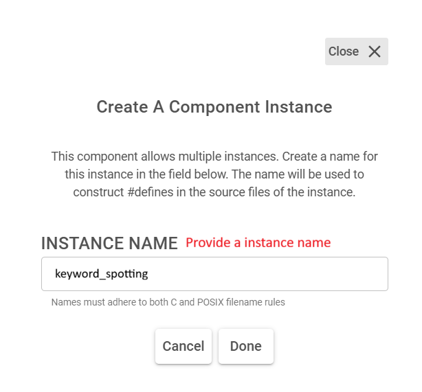 Create ML Model component instance
