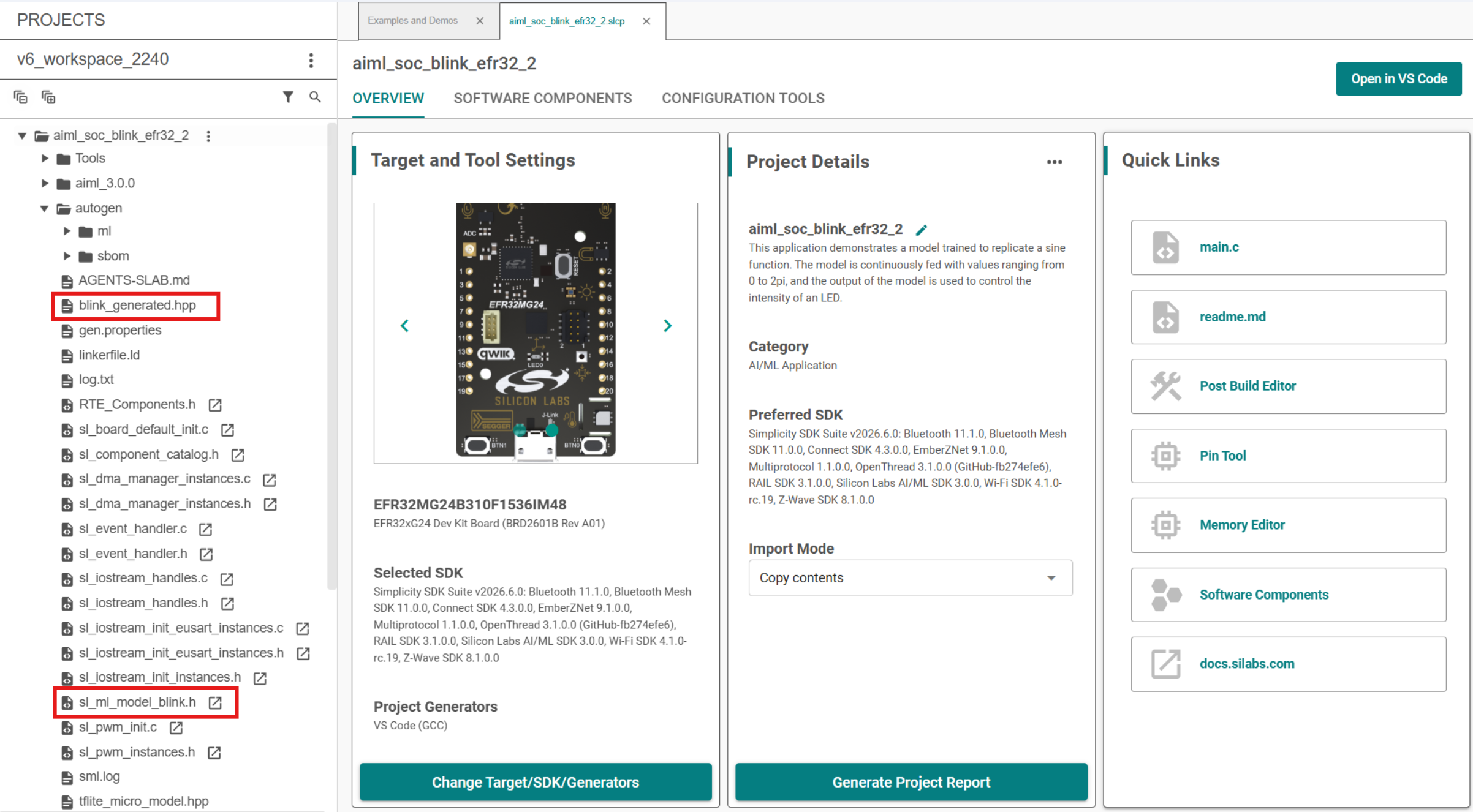 Generated model headers in autogen