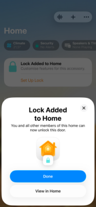 Lock added confirmation
