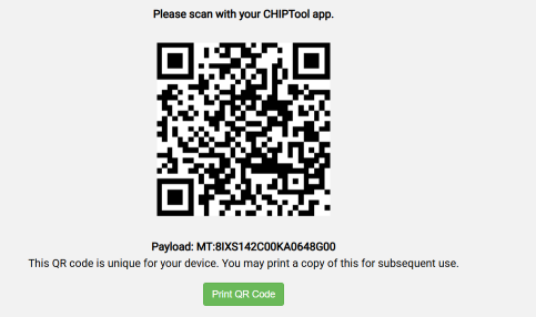 Matter QR serial link