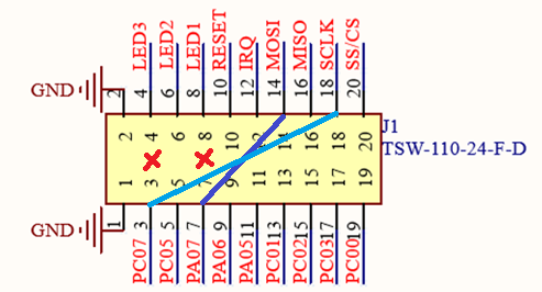 Pin reroute for LCD and NFC