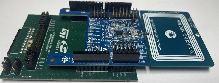 Adapter connected to NFC board