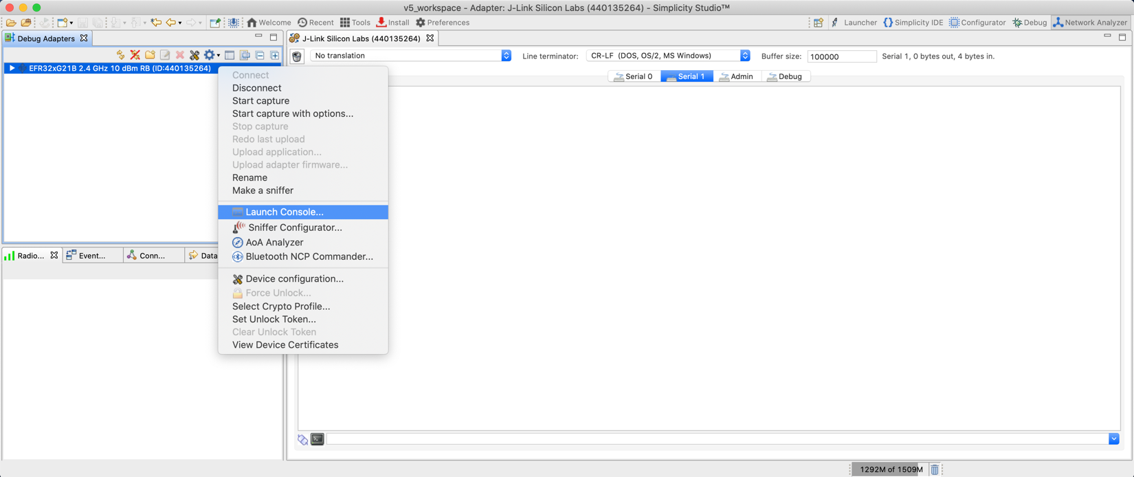 Select Launch Console