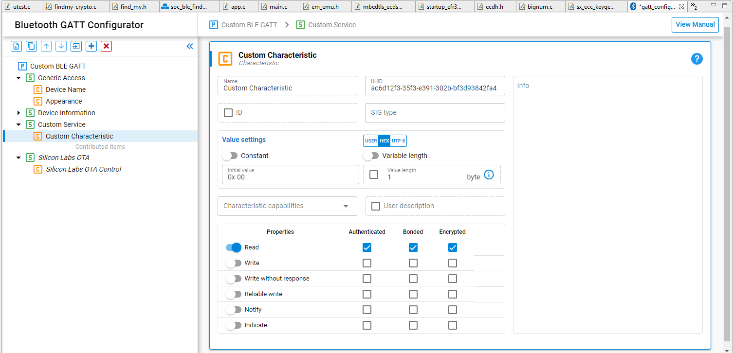 Bluetooth GATT Configurator