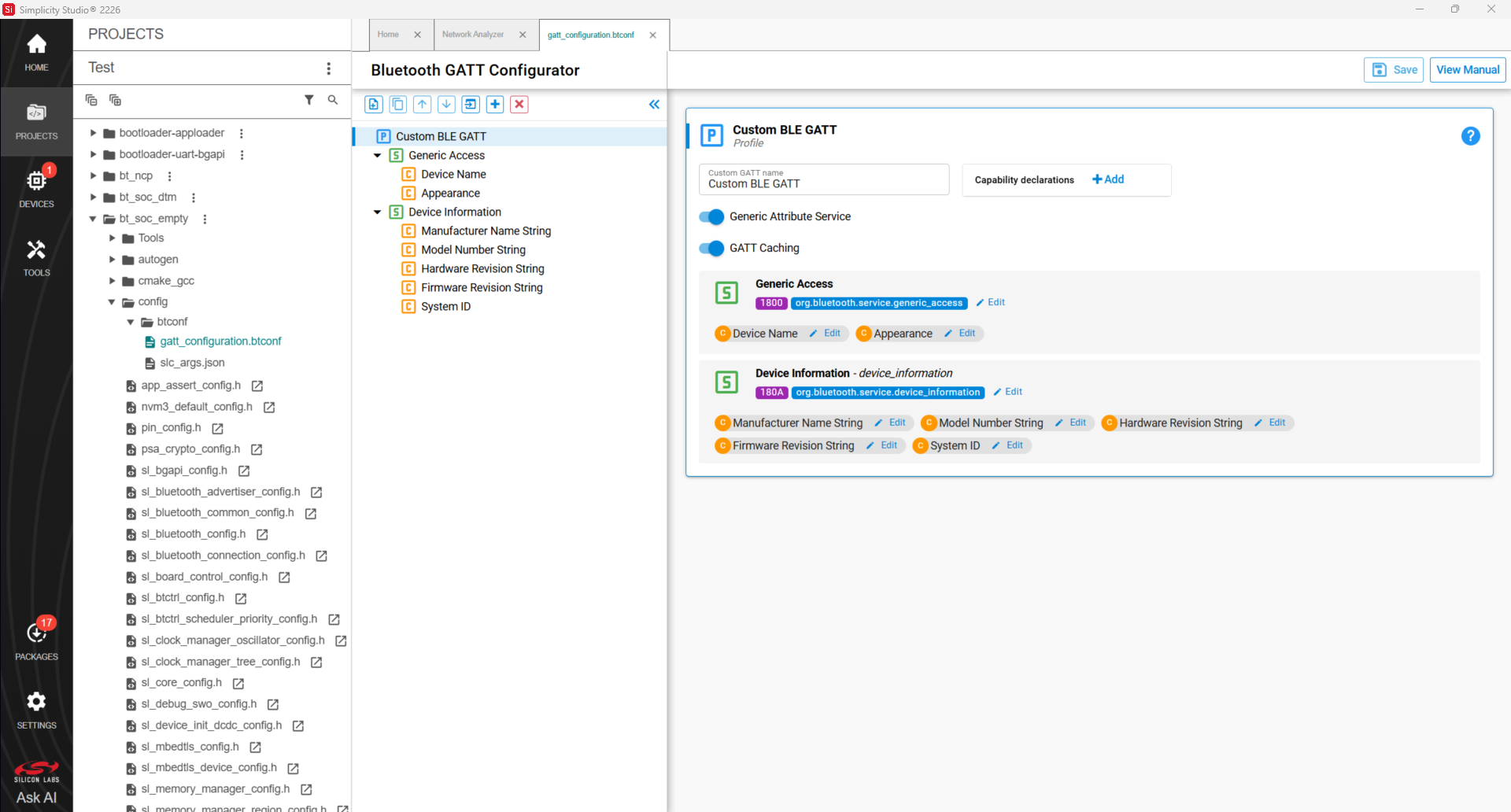 Bluetooth GATT Configurator