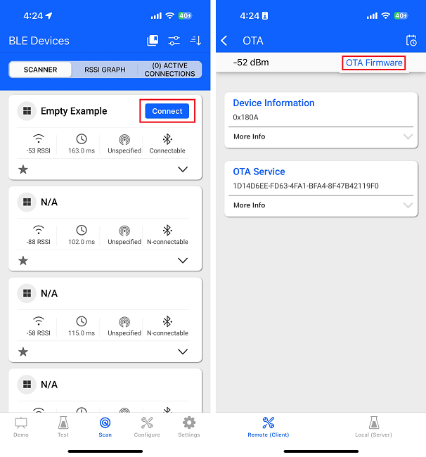 Simplicity Connect OTA DFU process Part 1