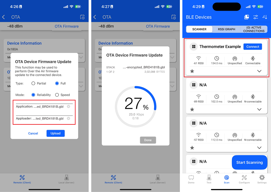 Simplicity Connect OTA DFU process Part 2