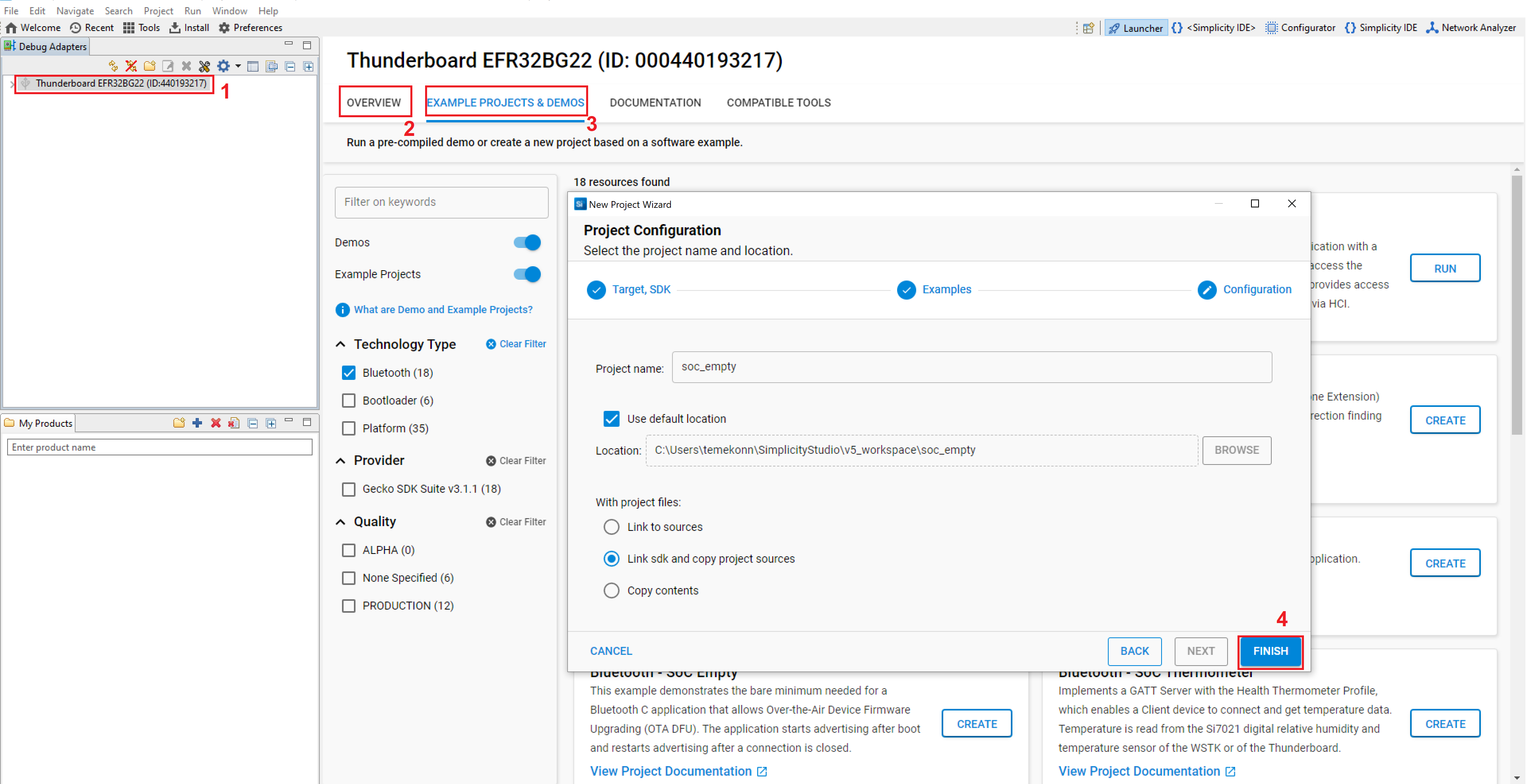SoC Empty Project Generation