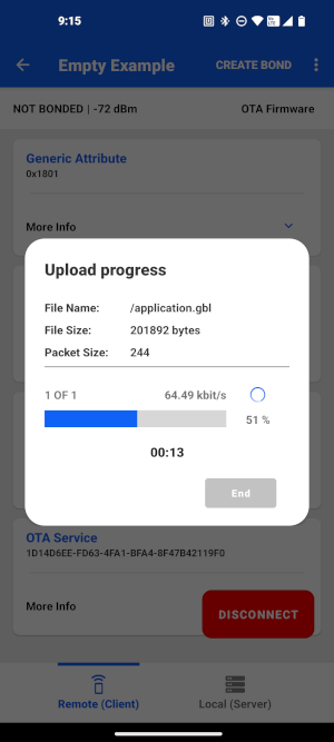 OTA progress