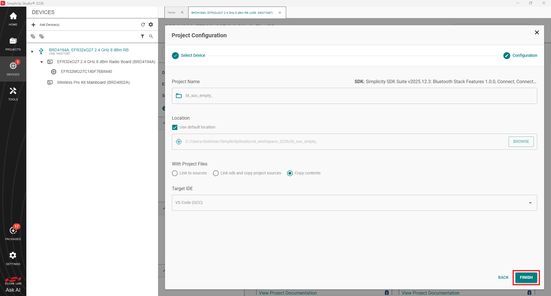SoC Empty Project Generation
