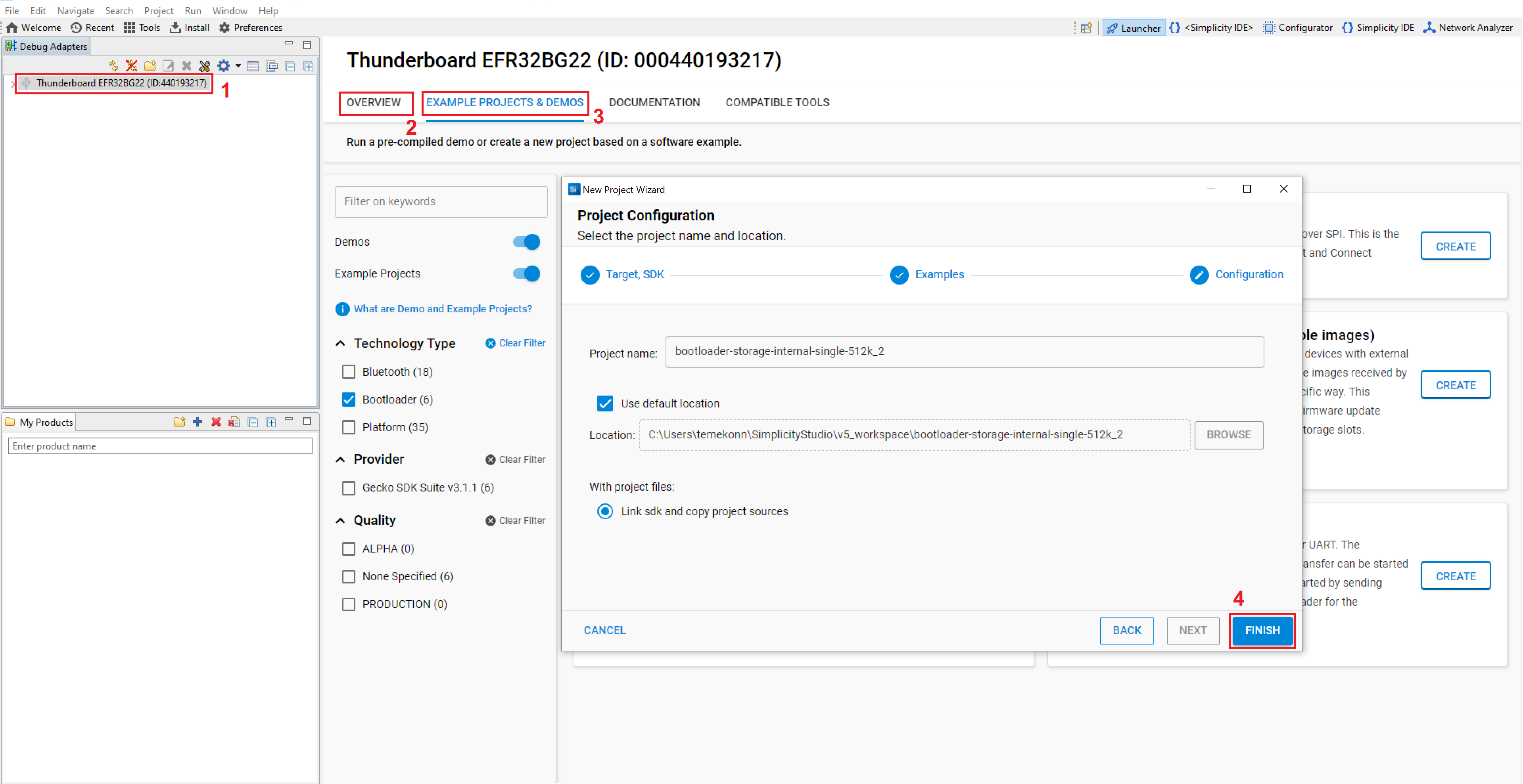 Bootloader Project Generation