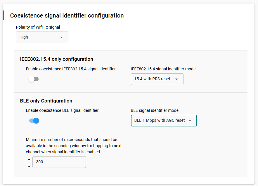 Coexistence signal identifier configuration
