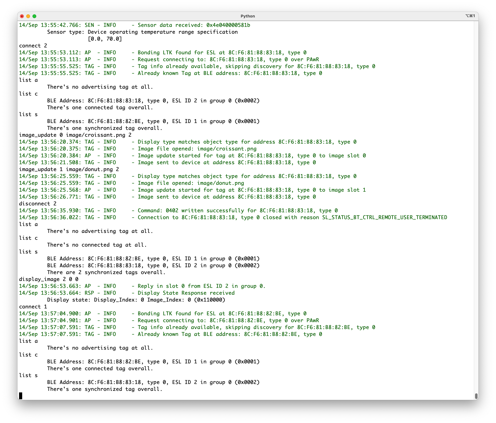 To do a factory reset, the ESL tag has to be in Updating state. Therefore AP has to set the ESL tag first to advertise, and create connection to it.