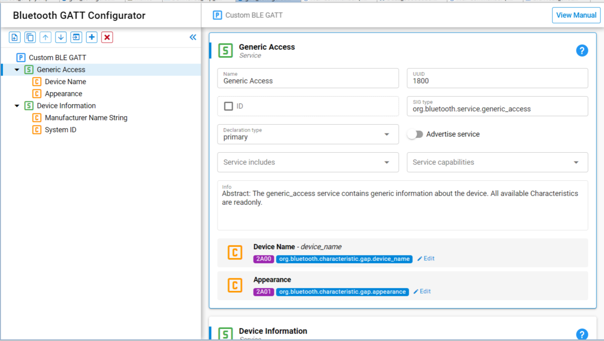 Simplicity Studio GATT Configurator