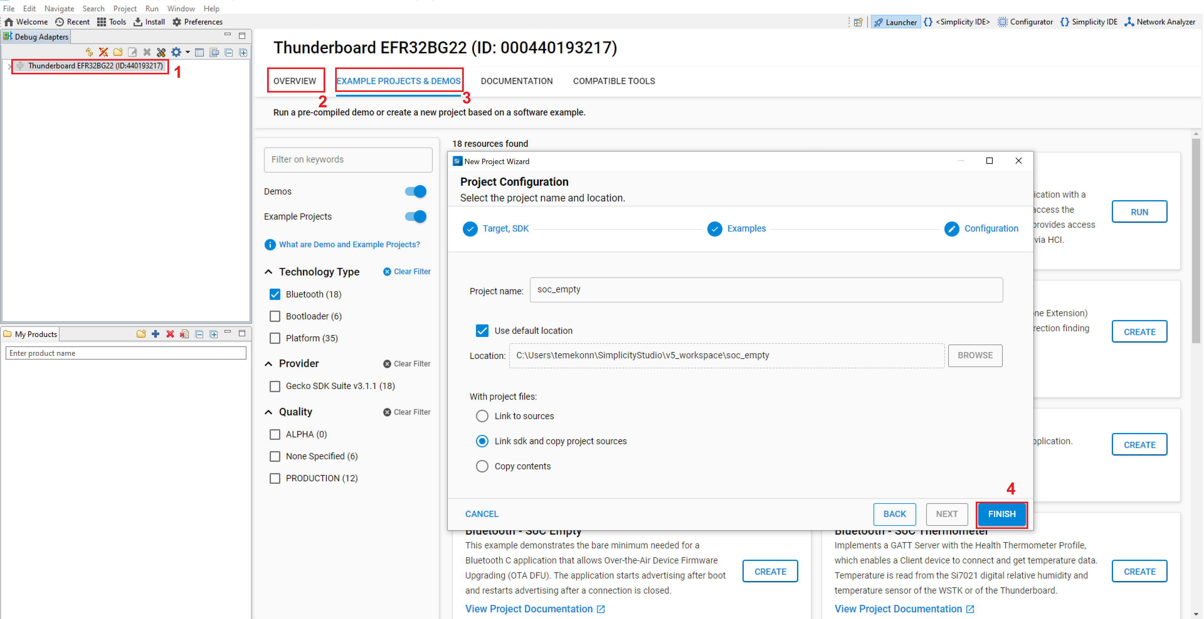 Figure 9. SoC Empty Project Generation