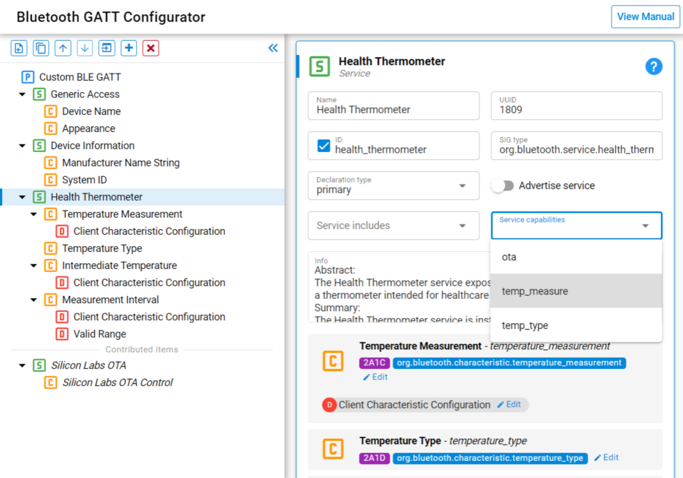 Applying Capabilities on Services/Characteristics