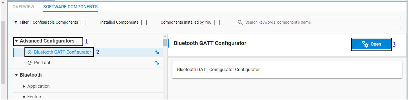 Opening Bluetooth GATT Configurator