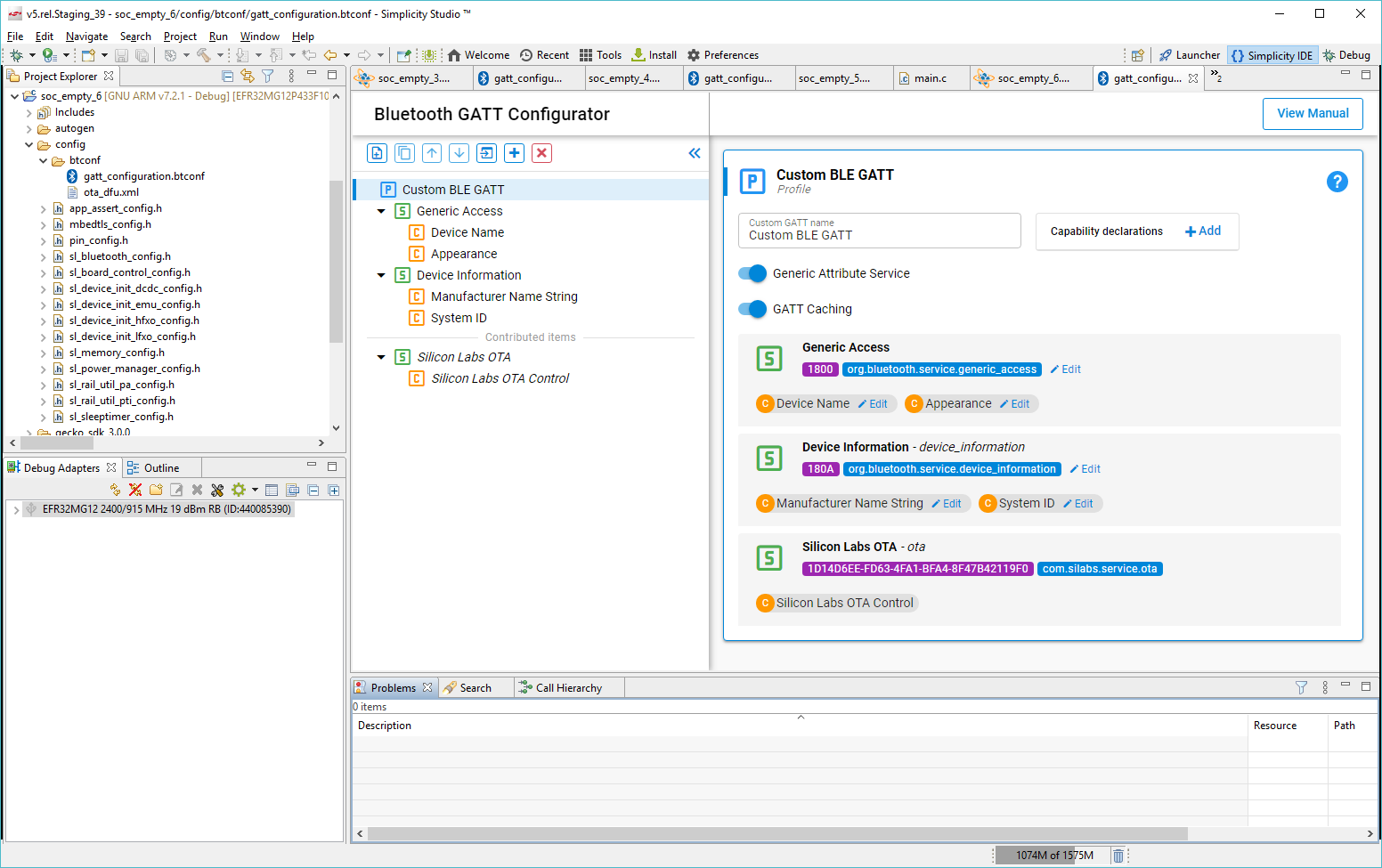 Bluetooth GATT Configurator