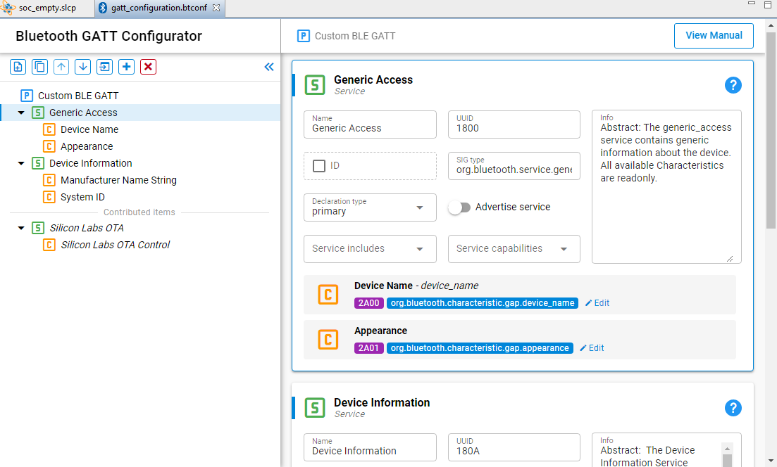 Bluetooth GATT Configurator