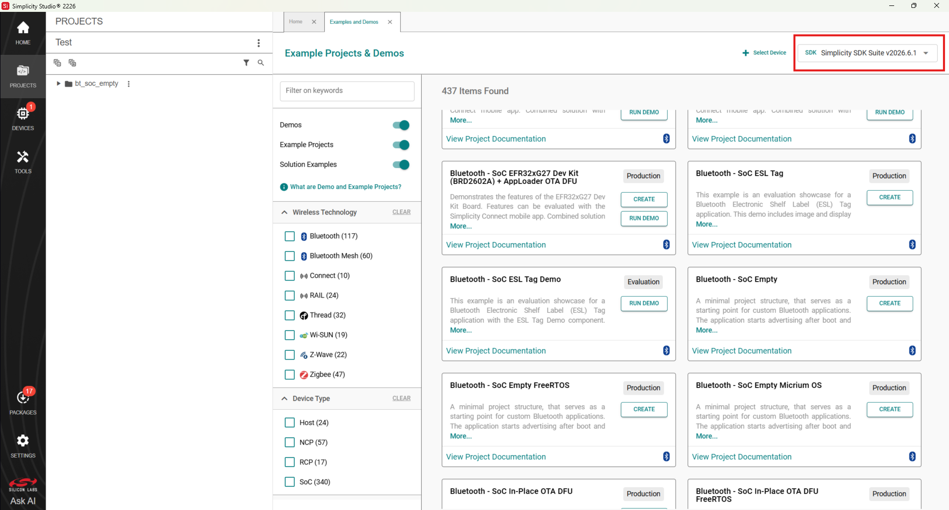 Target, SDK, and Toolchain Selection