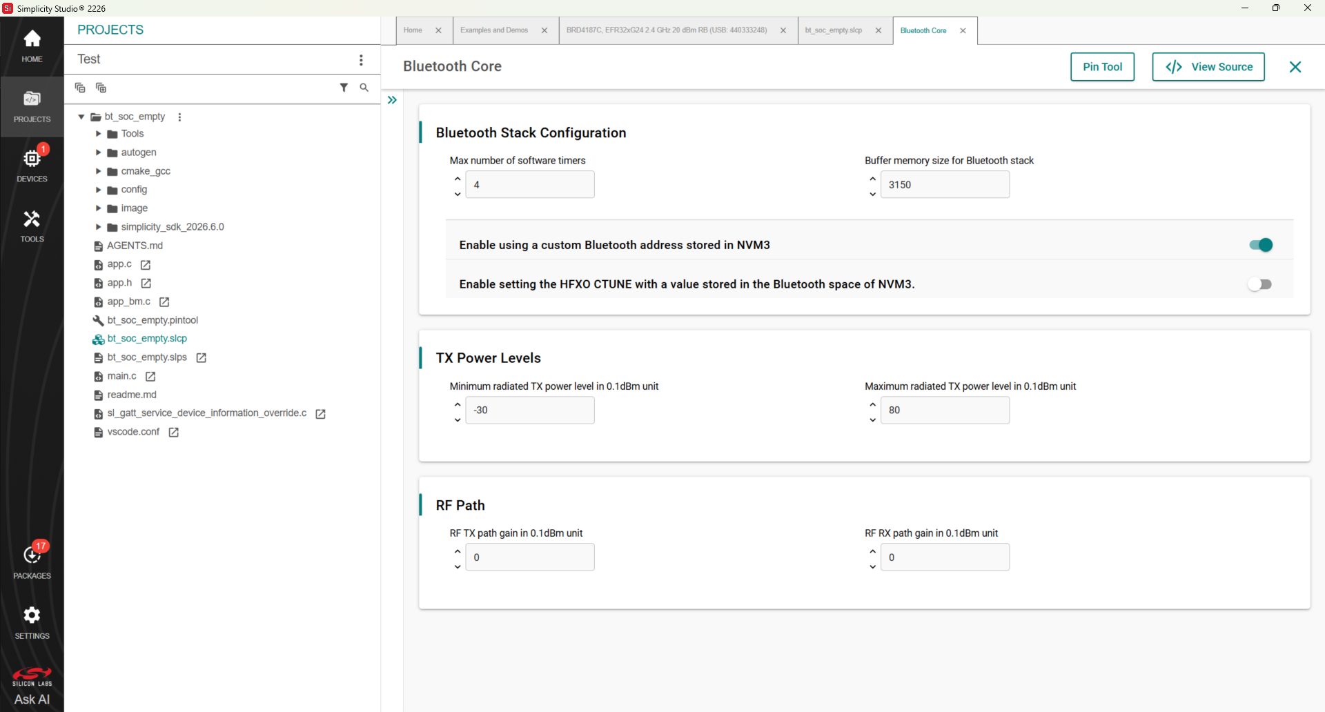Configurator view