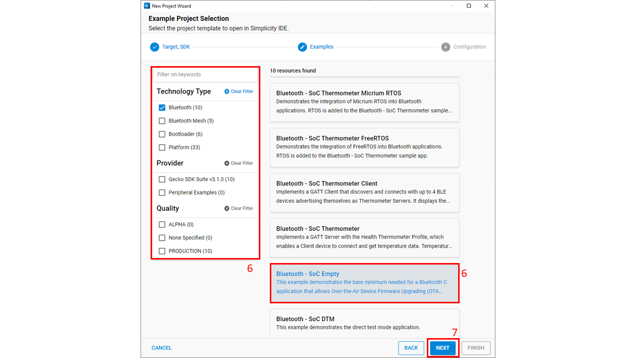 Selecting SoC-Empty as Template