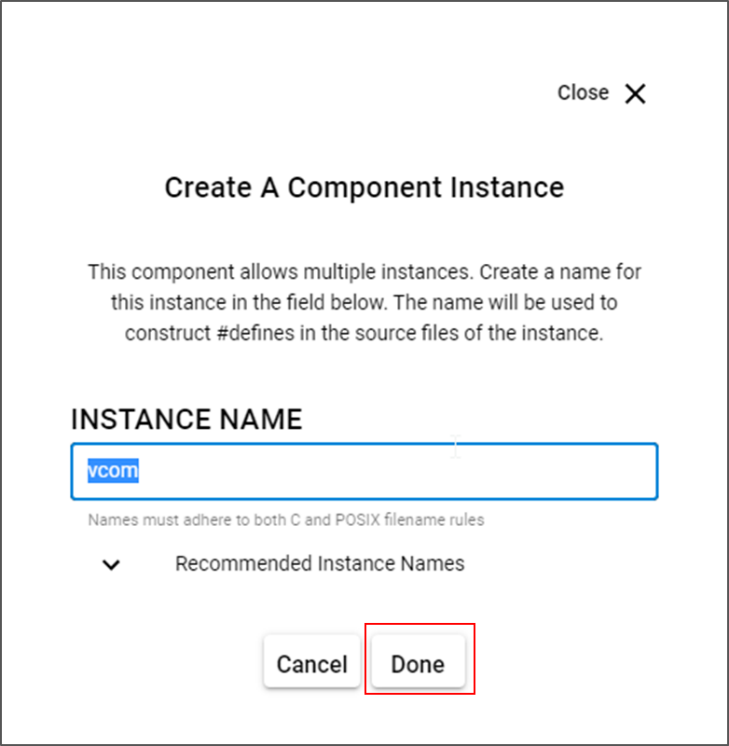 Create a Component Instance