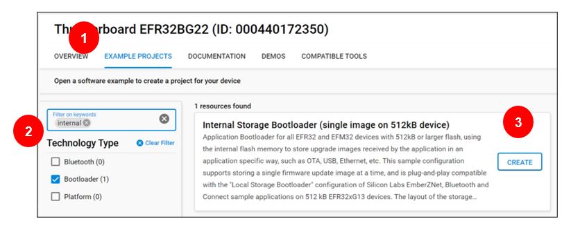 Select Bootloader Example