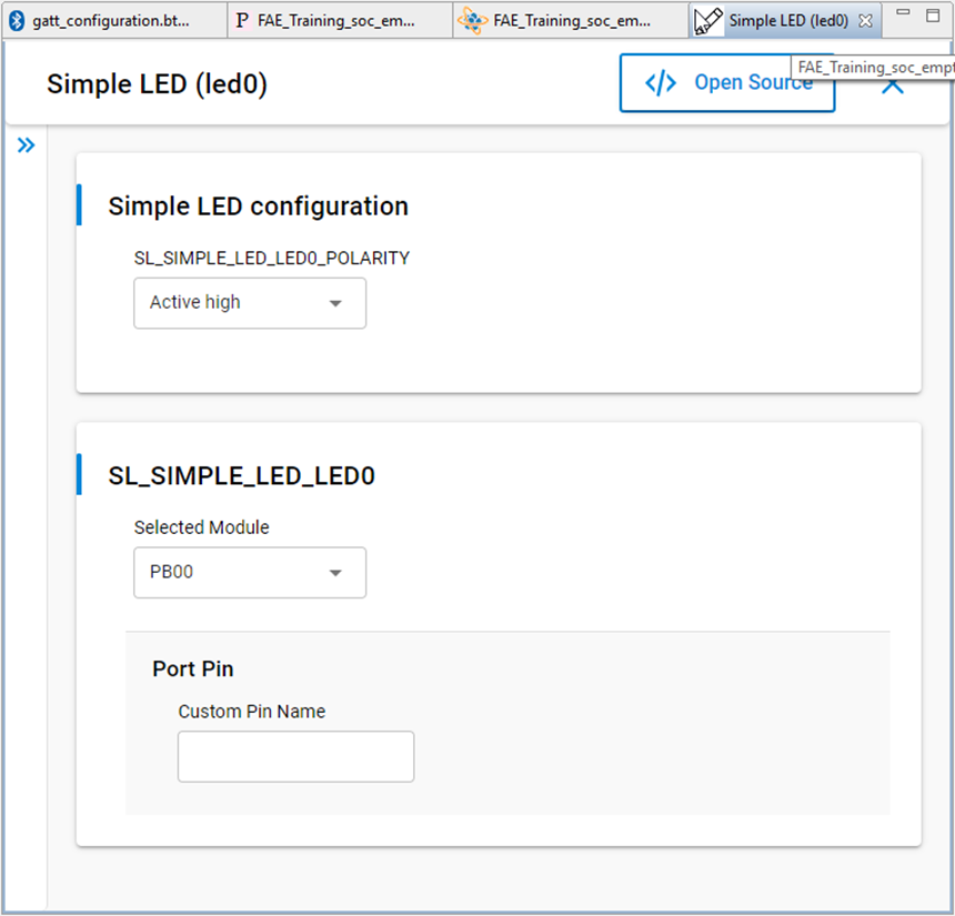 Configuration Window