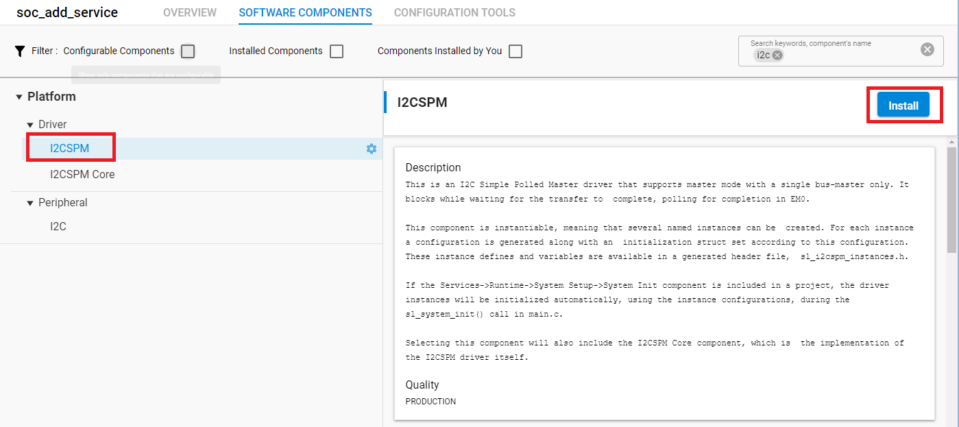 I2CSPM Component