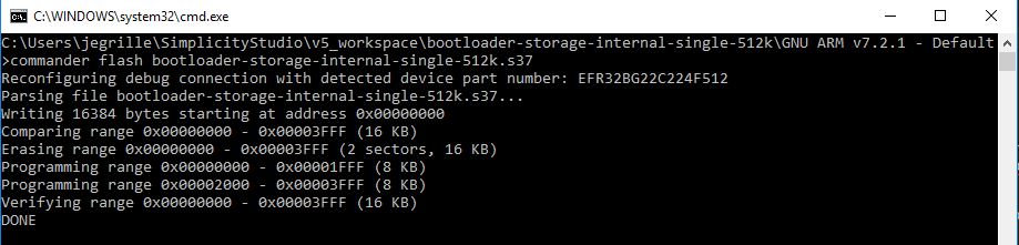 Commander Flash Bootloader