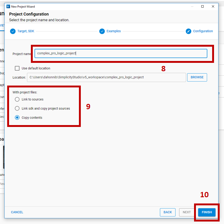 Selecting SoC-Empty as Template