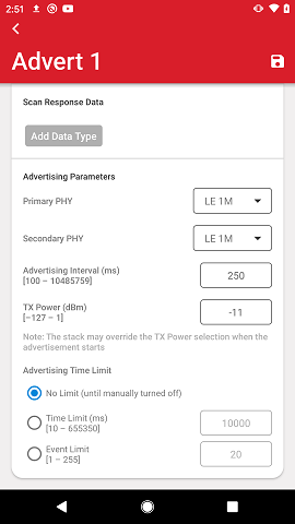 Advertiser Settings