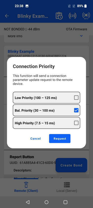 Connection Priority