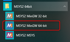 msys2 mingw 64-bit