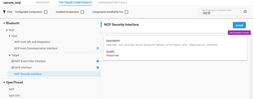 NCP Security Interface