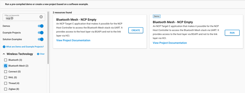NCP example supporting Mesh features