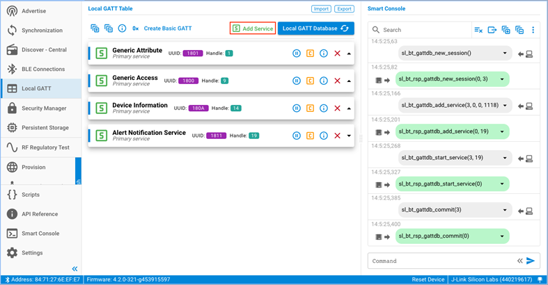 Commander add service