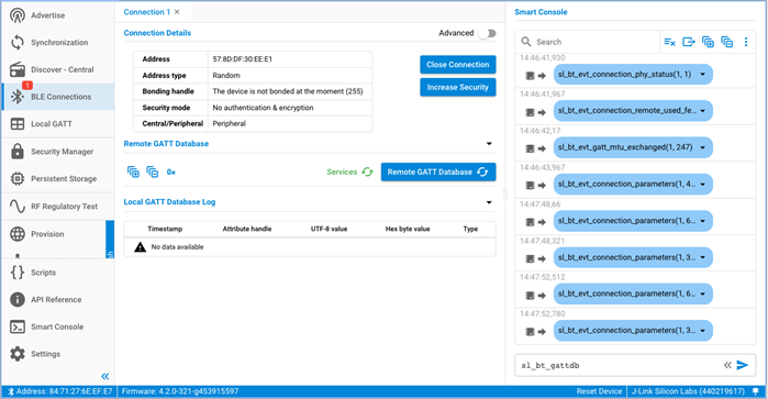 Commander log view