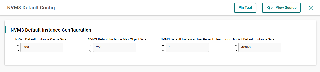Default NVM3 page count