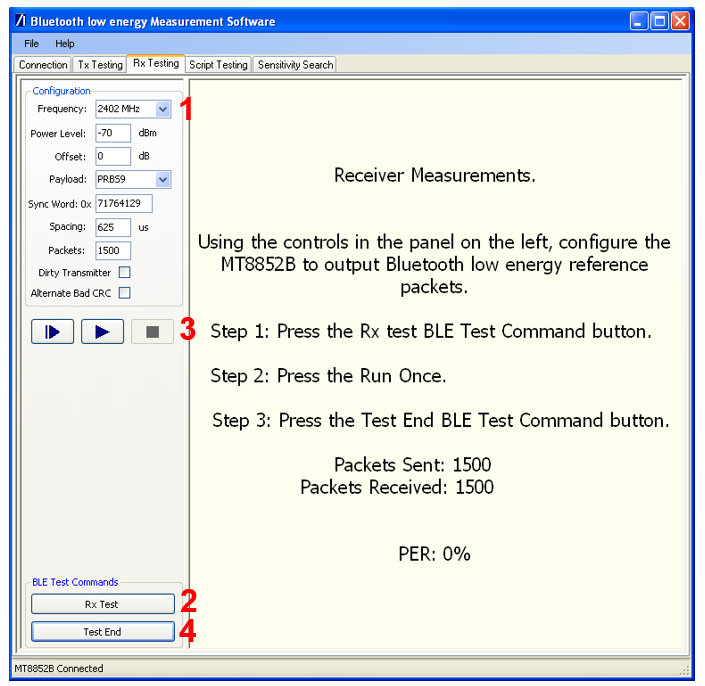 Receiver Measurements (PER)