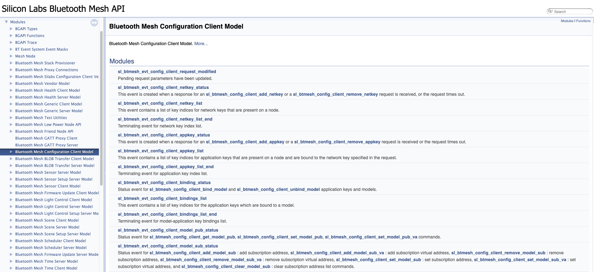 Bluetooth Mesh API Reference