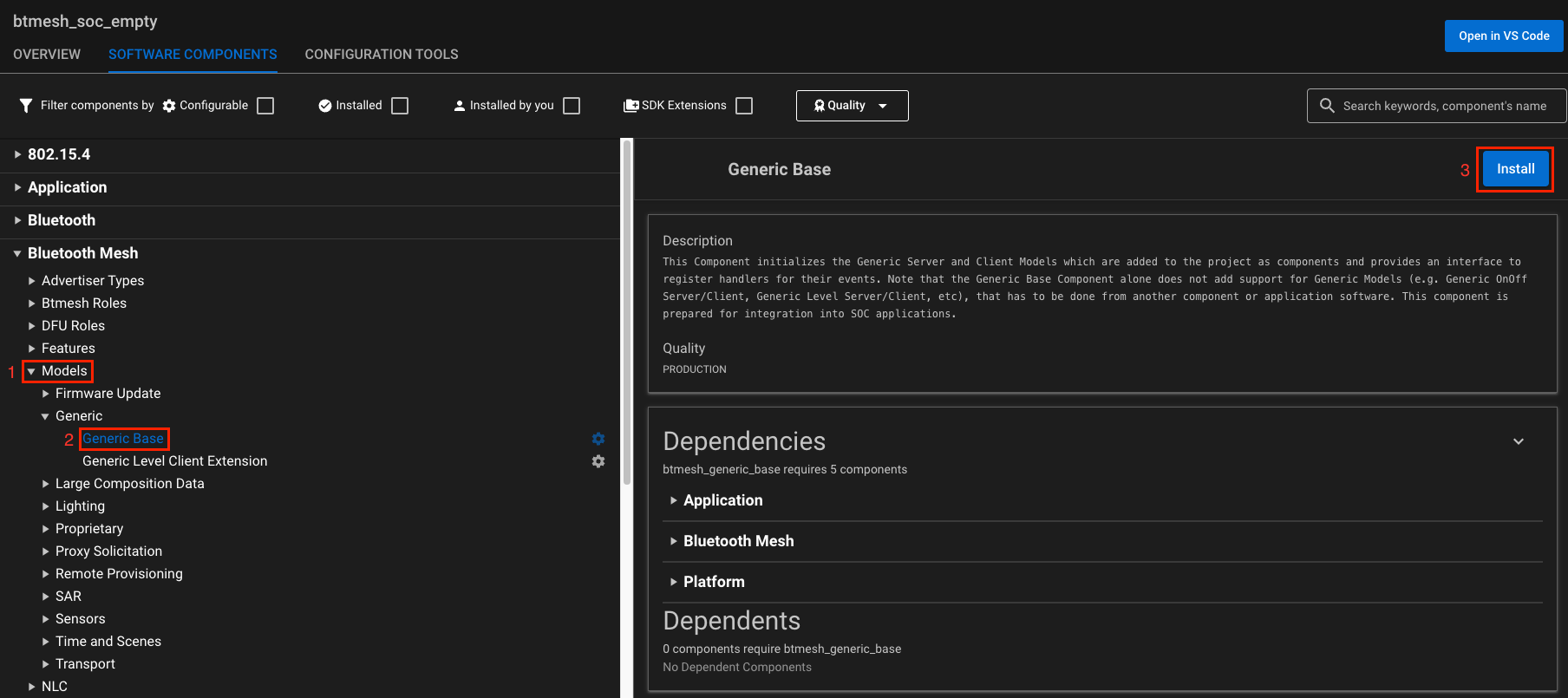 Bluetooth Mesh Model Installation