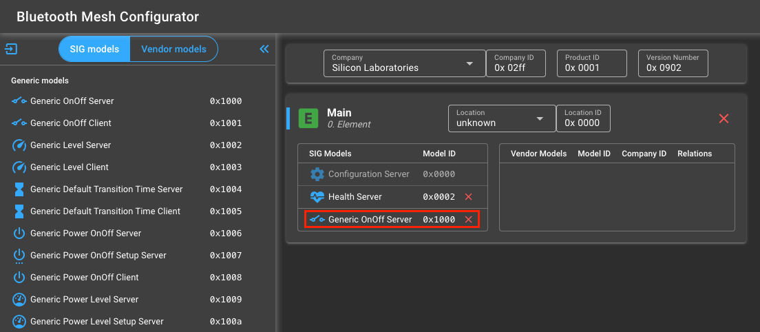 Bluetooth Mesh Configurator