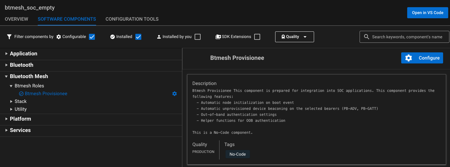 Btmesh Provisionee