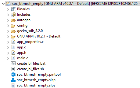 Bluetooth Mesh Project Directories