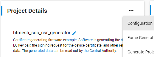Configuration button