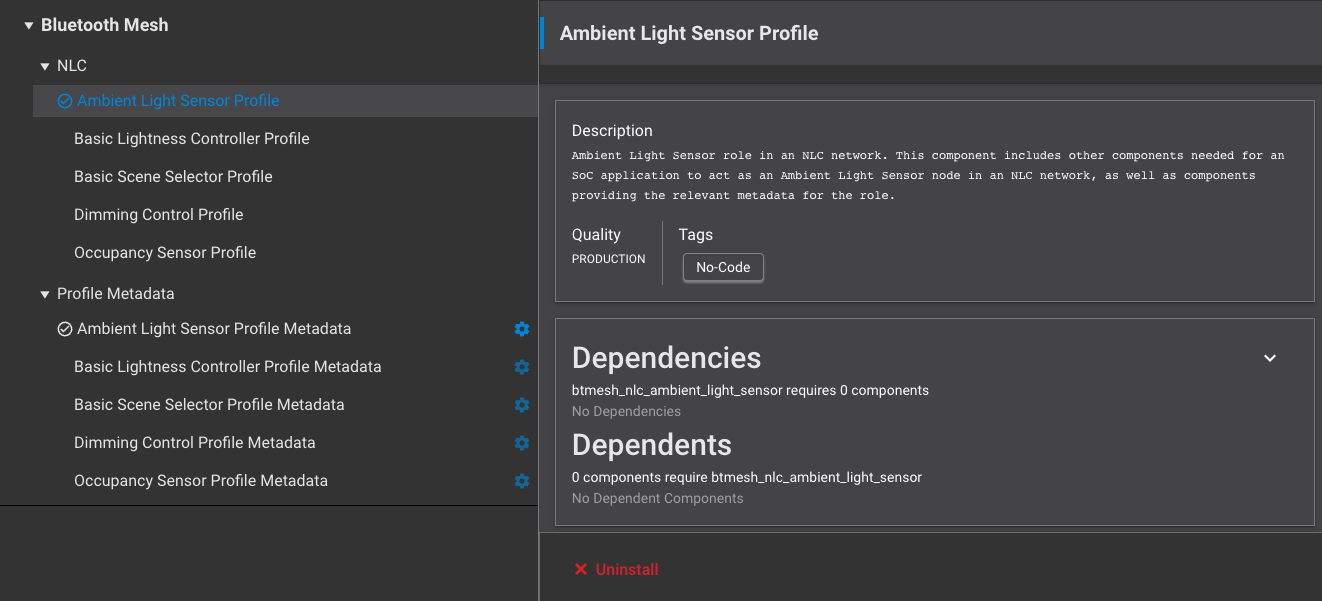 Simplicity Studio 5 Component Manager