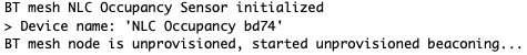 Bluetooth Mesh - NLC Occupancy Sensor